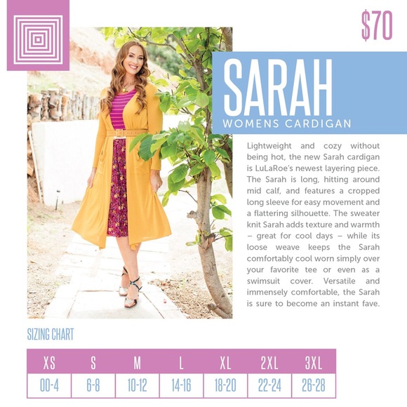 🌚LuLaRoe Sarah Duster L - Picture 3 of 3